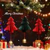3D Xmas Tree Pendant Paper Christmas Decoration Bells Retro Christmas Tree Ornament  Christmas Tree