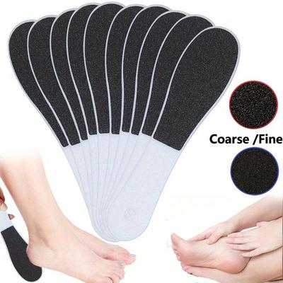 Dwustronne pilniki do stóp o podwójnej gradacji, szorstki i drobny skrobak do pedicure, usuwacz modzeli, tarka do pięt, złuszczająca tarka do stóp z plastikową rączką