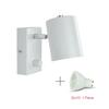 Adjustable Angle Modern Minimalist Bedside Wall Lamp with GU10 Spotlight for Living Room