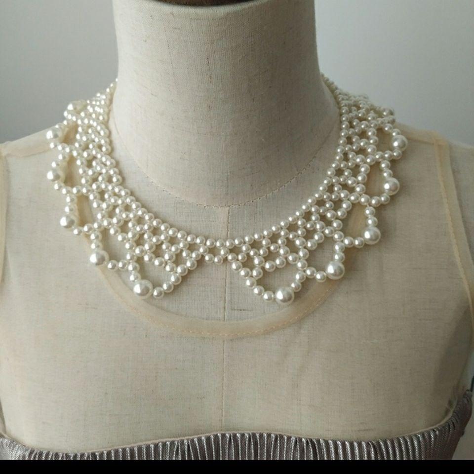 

Classic Pearl Tan Ruqun Necklace - Hanfu Style Yingluo Accessories
