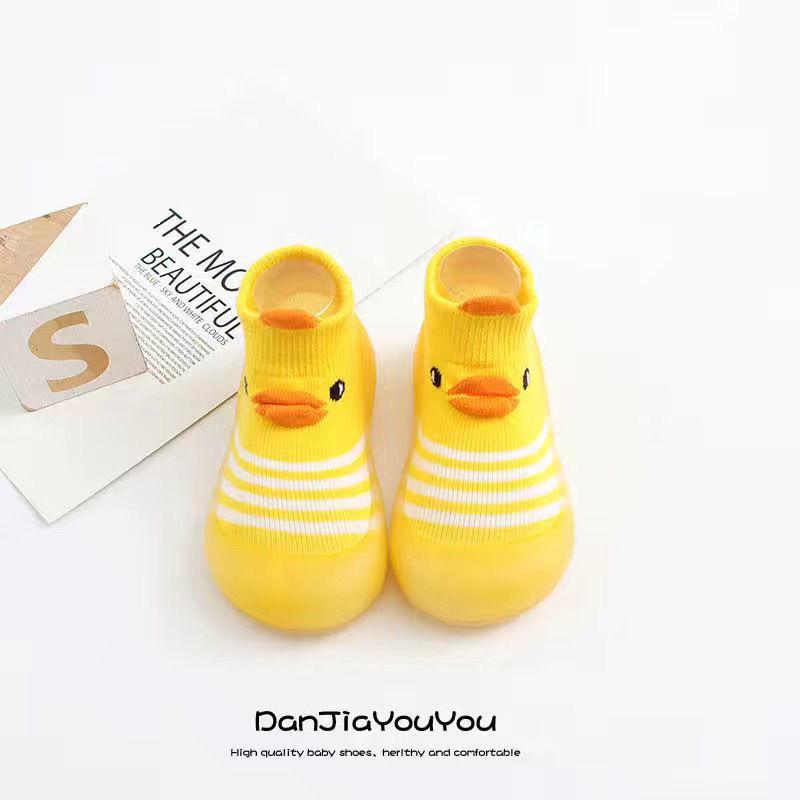 Summer/Autumn Baby Walker Shoes - Soft Sole, Non-slip Rubber Cartoon Floor Sock Shoes for Infants