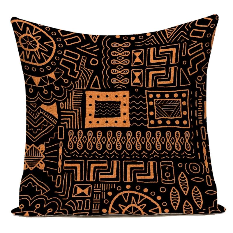 

Africa Decorative Cushion Cover African Woman Custom Pillow Case National Costume Pattern Sofa Home Decor Pillow Cover 16x16Inch