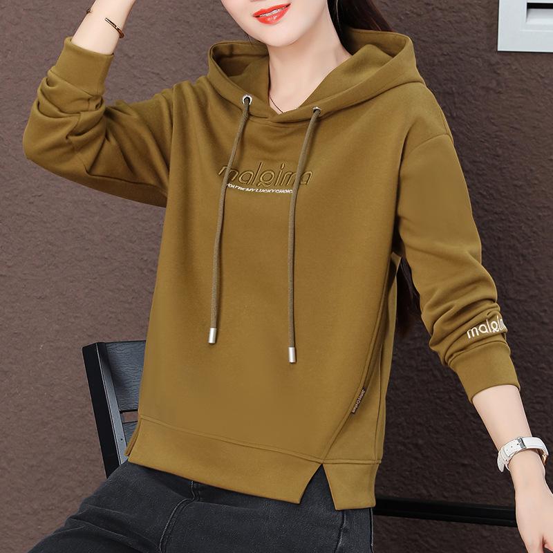 New Arrival: Embroidered Long-Sleeve Hoodie Jacket for Women - Perfect Autumn Choice for Middle-Aged Moms