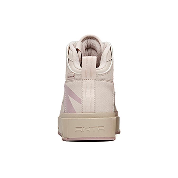 Anta Life Collection Abrasion Resistant Breathable High top Skateboard Shoes Women's Lotus Gray 922048012-2