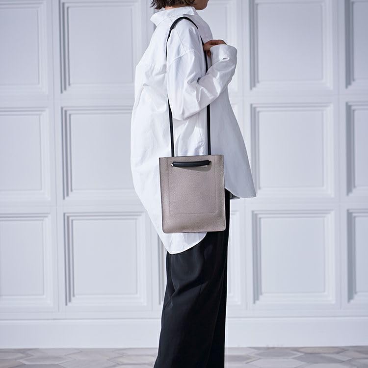 Tomoe Trion Official Baseball Glove Manufacturer's Smart Shoulder Bag, Vertical Genuine Leather Shoulder BagHandbag for Men, Large Capacity, EASY TS