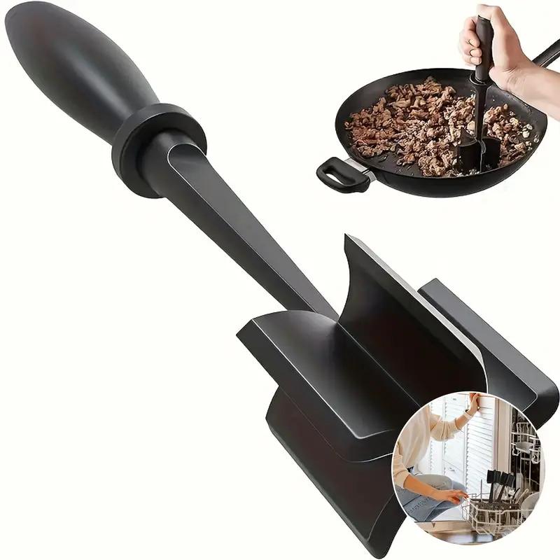 1PC Heat Resistant Plastic Meat Chopper - Manual Hamburger Meat Shredder, Beef Grinder for Crafting Burgers, Turkey & More