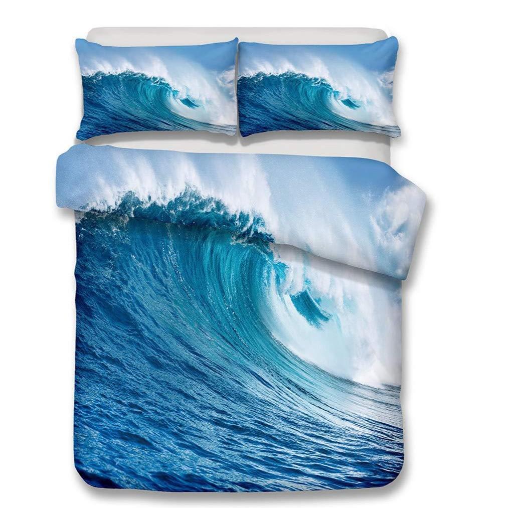 Beach Nature Theme Bedding Three-Piece Quilt Cover