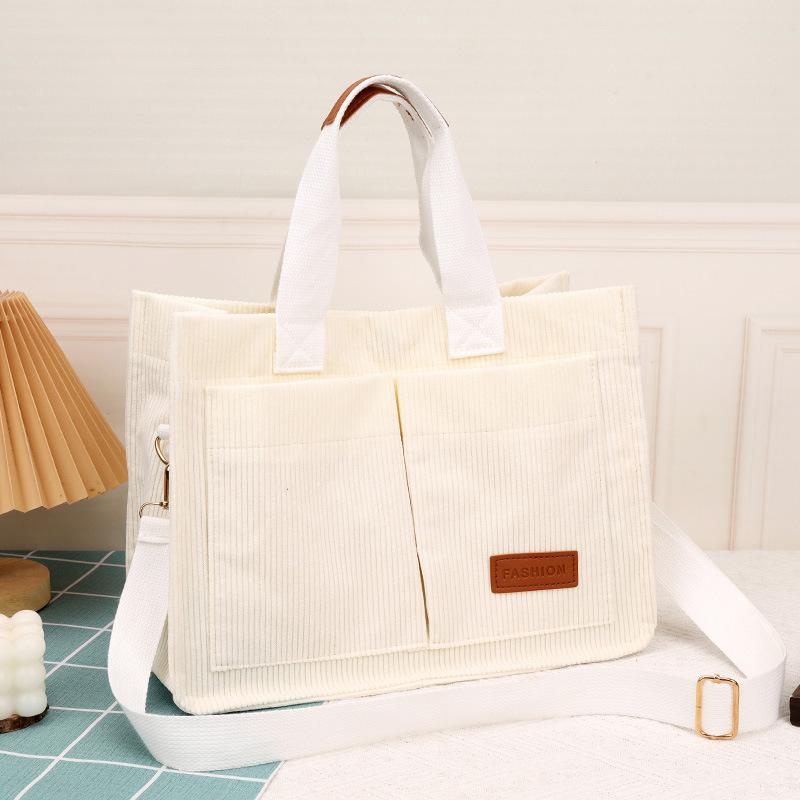 Simple Casual Velvet Handbag Women's 2 New Large-capacity Commuter Shoulder Messenger Bag Women's Tote Bag