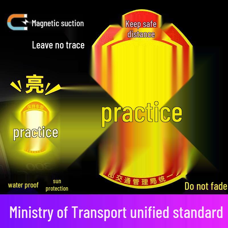 Reflective Car Magnet & Suction Cup Sign for Interns