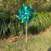 AEE4-Reflective Pinwheels Wind Spinner, Extra Sparkly Pinwheel With Stakes, Bird Repellent Blinder Devices