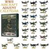 Aircraft Calendar Advent 24 Days Christmas Countdown Calendar with 24 Warbirds Pendant Acrylic Decorative Charm for December
