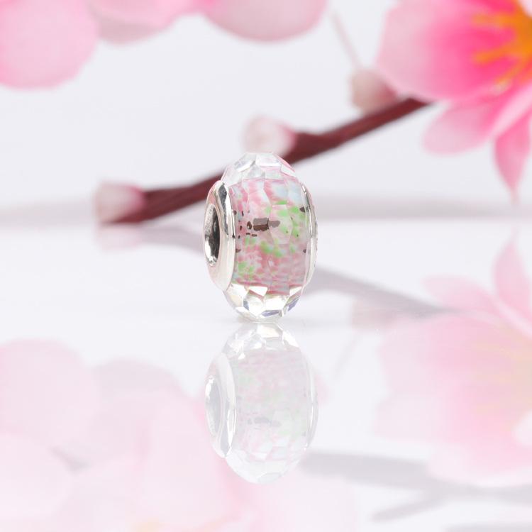 Pandora Pärlor: Europeisk & Amerikansk S925 Sterling Silver Facetterad Glas Berlockpärla