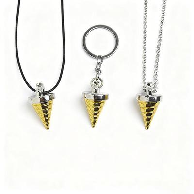 Anime Spiralbohrer Anhänger Halskette Schlüsselanhänger Für Frauen Männer Zubehör Fans Sammlung Schmuck Geschenk