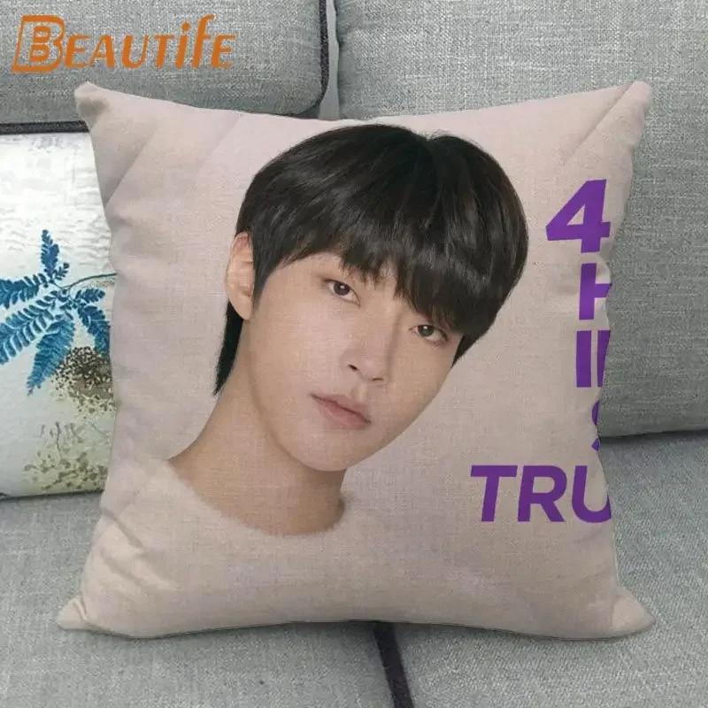 Custom Hwang In Yeop HOT KPOP Pillowcase 45X45cm Wedding Decorative Eco-Friendly Cotton Linen Fabric Pillow Case