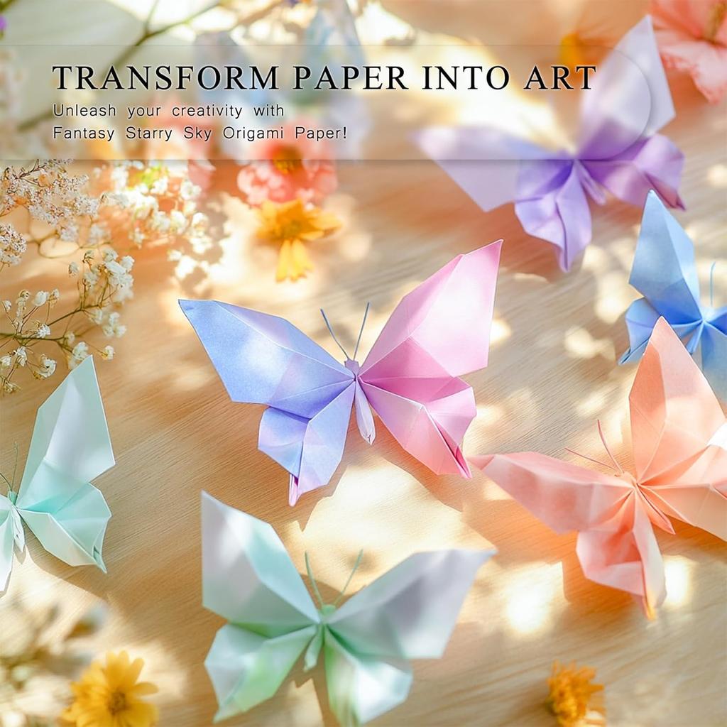 50-200 Sheets Origami Paper Kit Double Sided Squares for Scrapbook Decor, Folding Crafts Kids DIY School Arts Crafts Projects