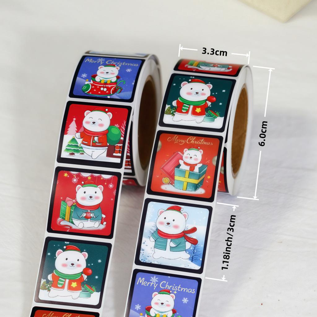 Cute Cartoon Christmas Stickers Festive Decorative Gift Notebooks Windows Xmas Party Supplies Merry Christmas Decortion Stickers