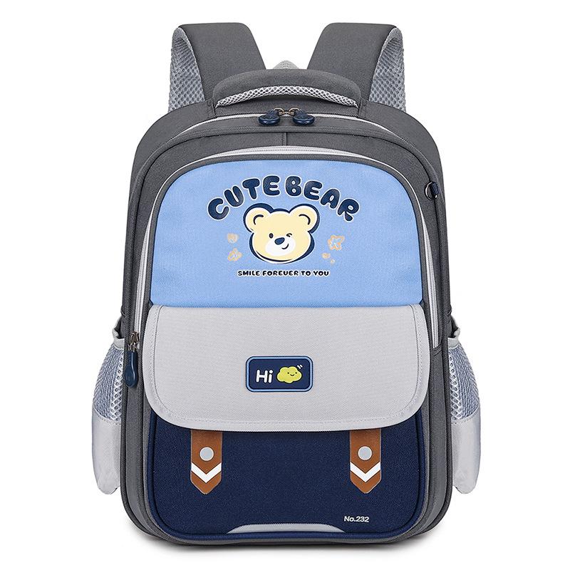 Oxford Cloth Large Capacity Kids' Backpack with Spine Protection - Lightweight and Suitable for Boys and Girls