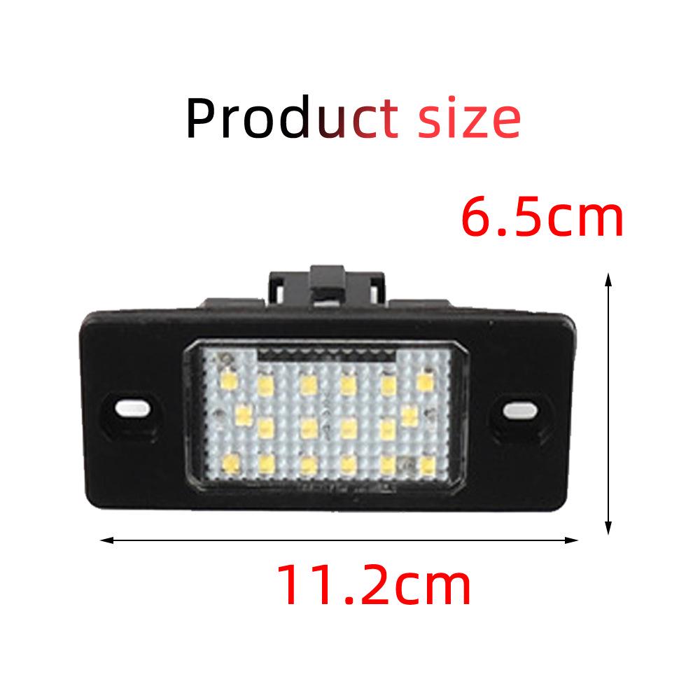 Pair of 18-LED Black License Plate Lights for Volkswagen Touareg (2003-2010)