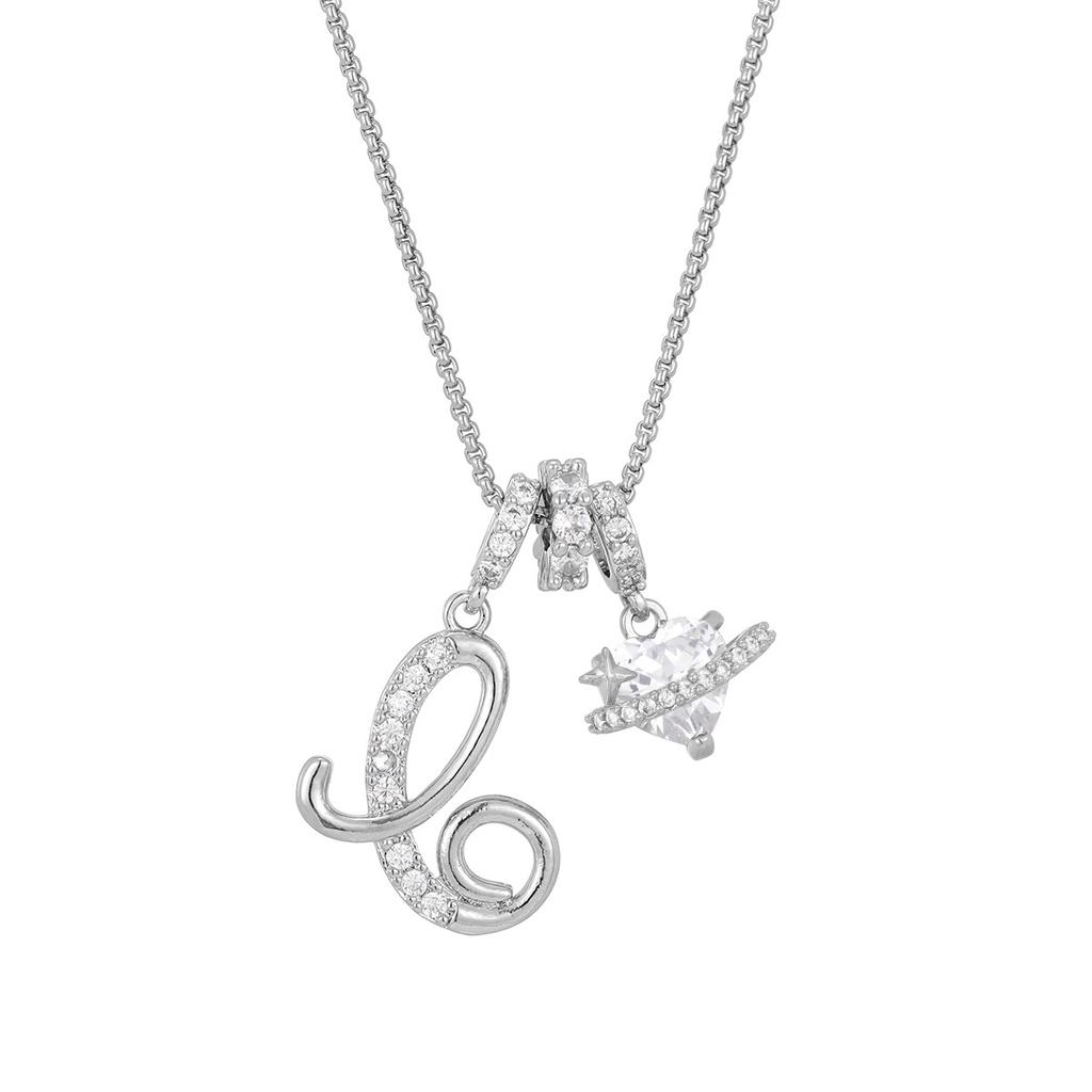 Cross-border necklace dopamine 26 English letter necklace girl light luxury niche high-end Amazon pendant jewelry