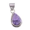 Pietră prețioasă naturală Charoit Pandantiv lucrat manual din argint sterling masiv 925 1.25'' o1g99