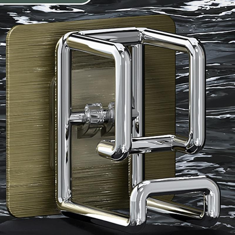 Rusts Resistant Steel Basin Hanger Adhesive Mount Space Saving Waterproof Bathroom Kitchen Storage Rack Hanging Hook