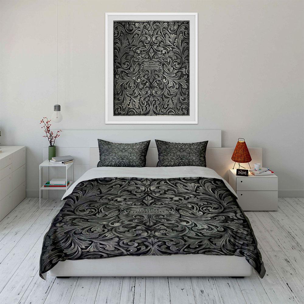 Ornate Floral Pattern Design Bedding Duvet Cover Set Duvet Cover Pillowcases (1*Duvet Cover 2*Pillowcases, Without Duvet Insert)