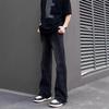 Retro Black Jeans Men's American Vibe Trendy Brand Loose Straight Pants High Street Drape Slightly Wide Leg Trousers