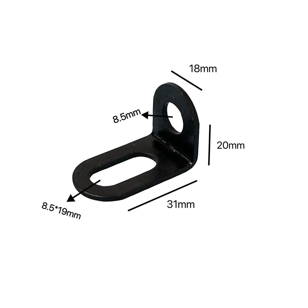 Adjustable Black Right Angle Shelf Support Bracket for Cabinet Furniture