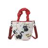 New Shoulder Messenger Bag Style Cute Cartoon Canvas Bag Women's Large-capacity Commuter Bucket Bag
