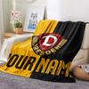 1 Stück Dynamo Dresden Benutzerdefinierter Name Gemustert Flanell Decke Geeignet Für Alle Jahreszeiten Für Heimdekoration Wärme Und Komfort Geschenke Feiertagsgeschenk