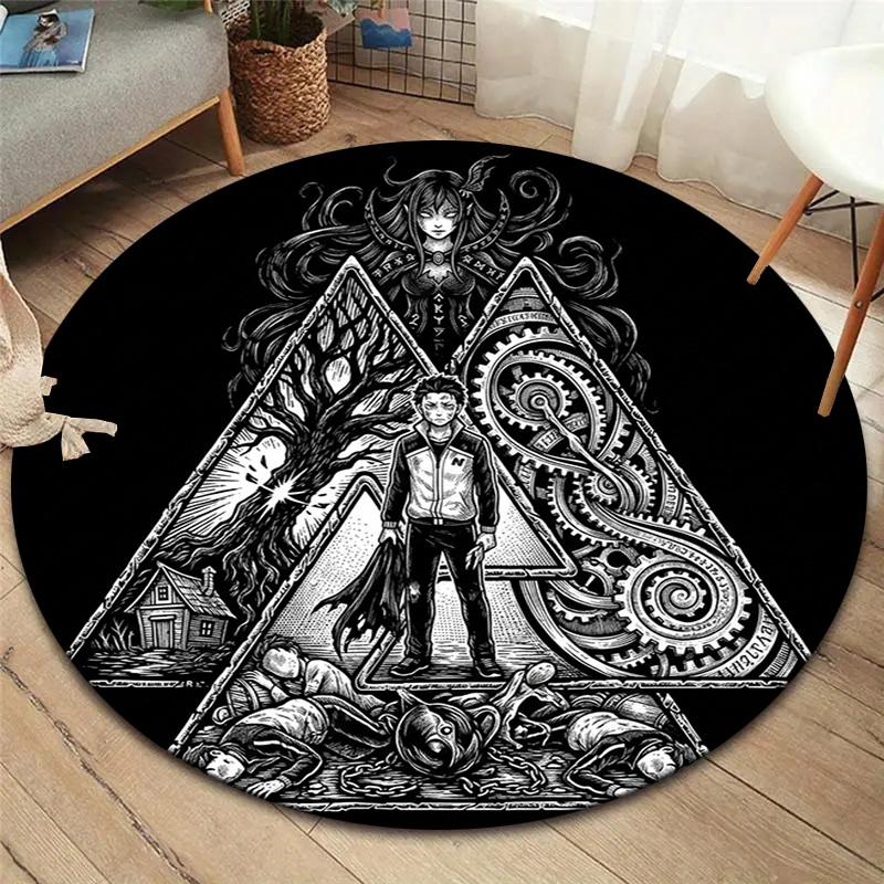 Re Zero Round Area Rug Carpet Rug For Living Room Bedroom Sofa Playroom Decor Nonslip Floor Mat