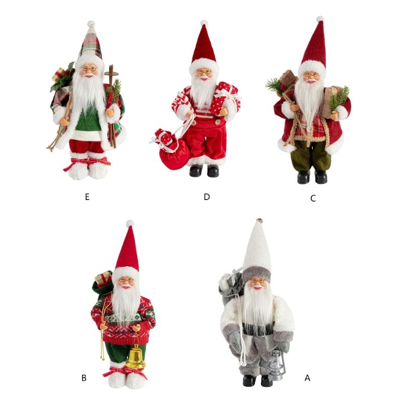 Festival Santa Doll with Sturdy Base Holiday Homes Office Decors Indoors Outdoor Christmas Display 12Inch