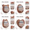 8 tasti Mini Kalimba Thumb Piano Dita Percussioni Legno Massello Giocattolo Regalo Musicale
