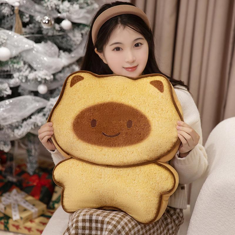 Toast Kitten Doll Plush Toy Cat Toy Girl Bag Keychain Soothing Doll