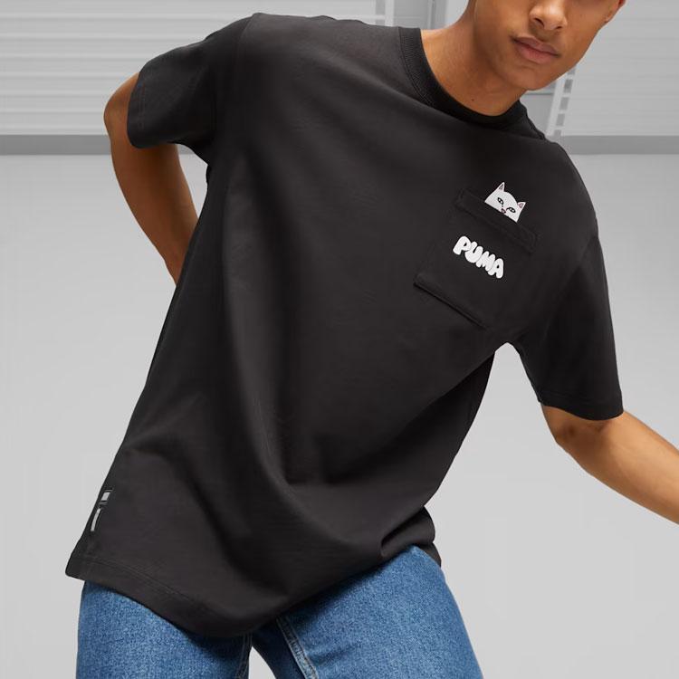 PUMA RIPNDIP POCKET T Shirt Men's Black (Unisex) T-Shirts 622195 01
