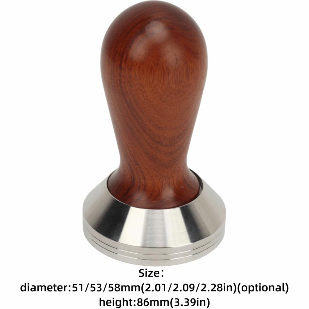 Wooden Handle Coffee Tamper Comfortable Grip Coffee Press Tamper Hand Press  Coffee Making 53mm