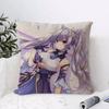 Genshin Impact Keqing Cushion Cover Eco Linen Pillow Case DoubleSided Print Breathable Durable Zipper Home Decor Gift