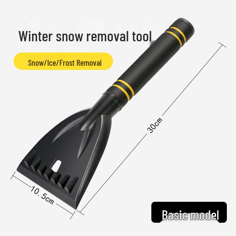 Multifunctional Car Snow Shovel & Brush: De-icing, Snow Scraping, and Defrosting Tool.