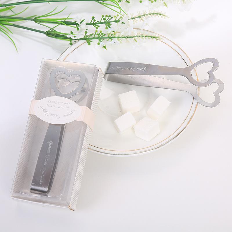Stainless Steel Sugar Tongs Serving Tools Heart Shaped Tongs Unique And Lovely For Wedding Party Steel Sugar Clip Safe And Reliable Suitable For