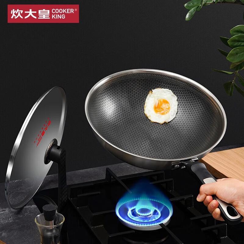 Chuidahuang 304 Stainless Steel Honeycomb Wok