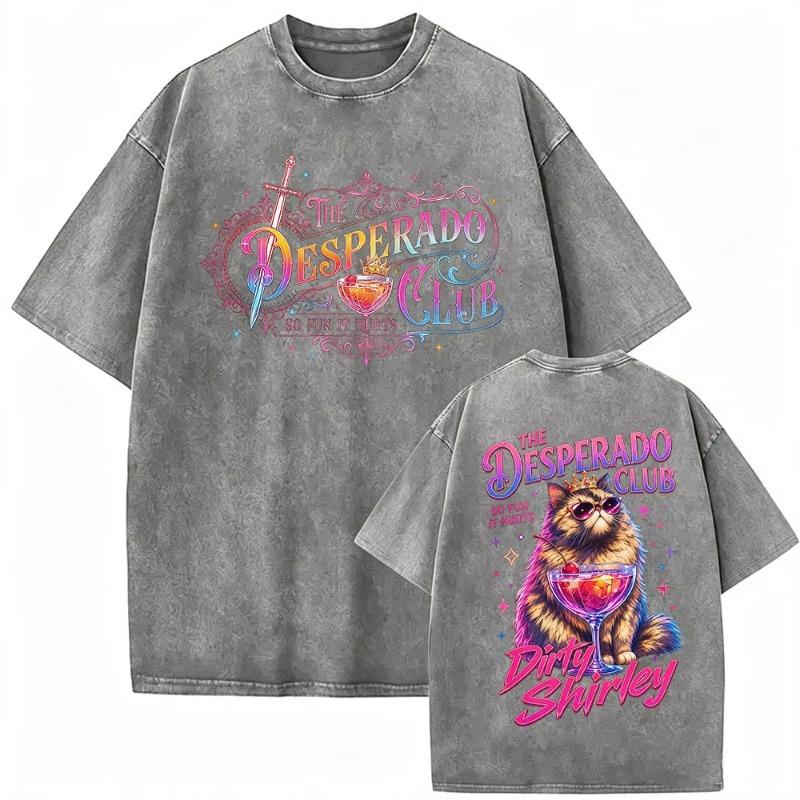 Gewaschenes T-Shirt Dungeon Crawler Carl Spiel Fans T-Shirts Herren Damen Kurzarm Tees