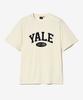 YALE Two-Tone Arch Short Sleeve T-Shirt Cream