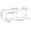 Wall Mounted Cabinet Wax Brown 100 x 30 x 35 cm Solid Pine Wood