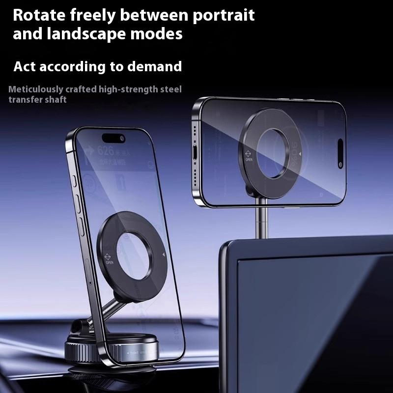 Nano Magnetic Vacuum Suction Cup Car Mobile Phone Holder Car Navigation Foldable Lifting Storage Multifunctional Universal