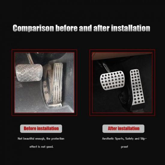 Accelerator Brake Footrest Pedals Pad Cover For Mercedes Benz C-Class 2015-2018