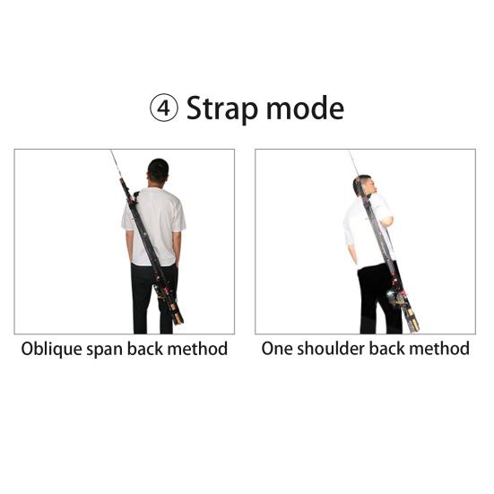 1 Set Fishing Rod Strap Fasten Tape Outdoor Portable Fishing Pole Harness with 2 Tie Rope for Trolling