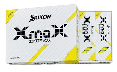 DUNLOP Golfové míčky SRIXON X MAX 2024 Model 1 Dozen Passion Yellow White (12 kusů)