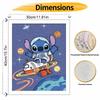 Disney oil painting handmade diy astronaut stitch space planet gifts home decorations