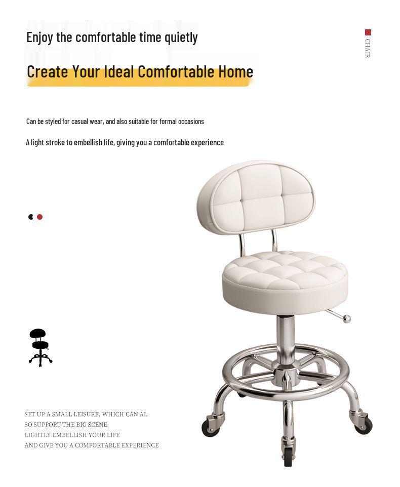 Rotating Hair Salon Barber Chair with Casters