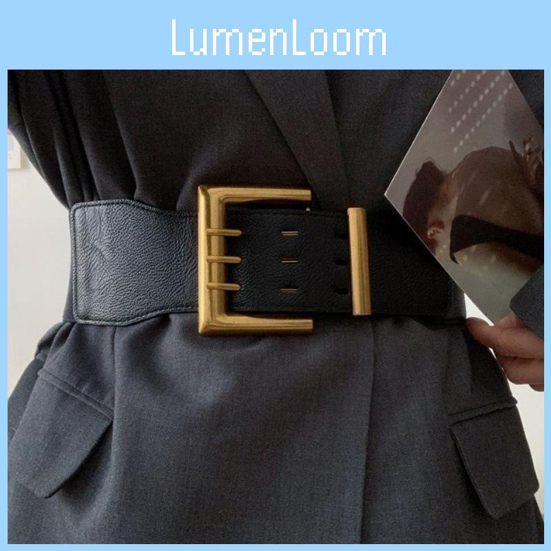 Fashionable Black Pu Elastic Waist Belt For Women Vintage Style Versatile Outfit Accessory